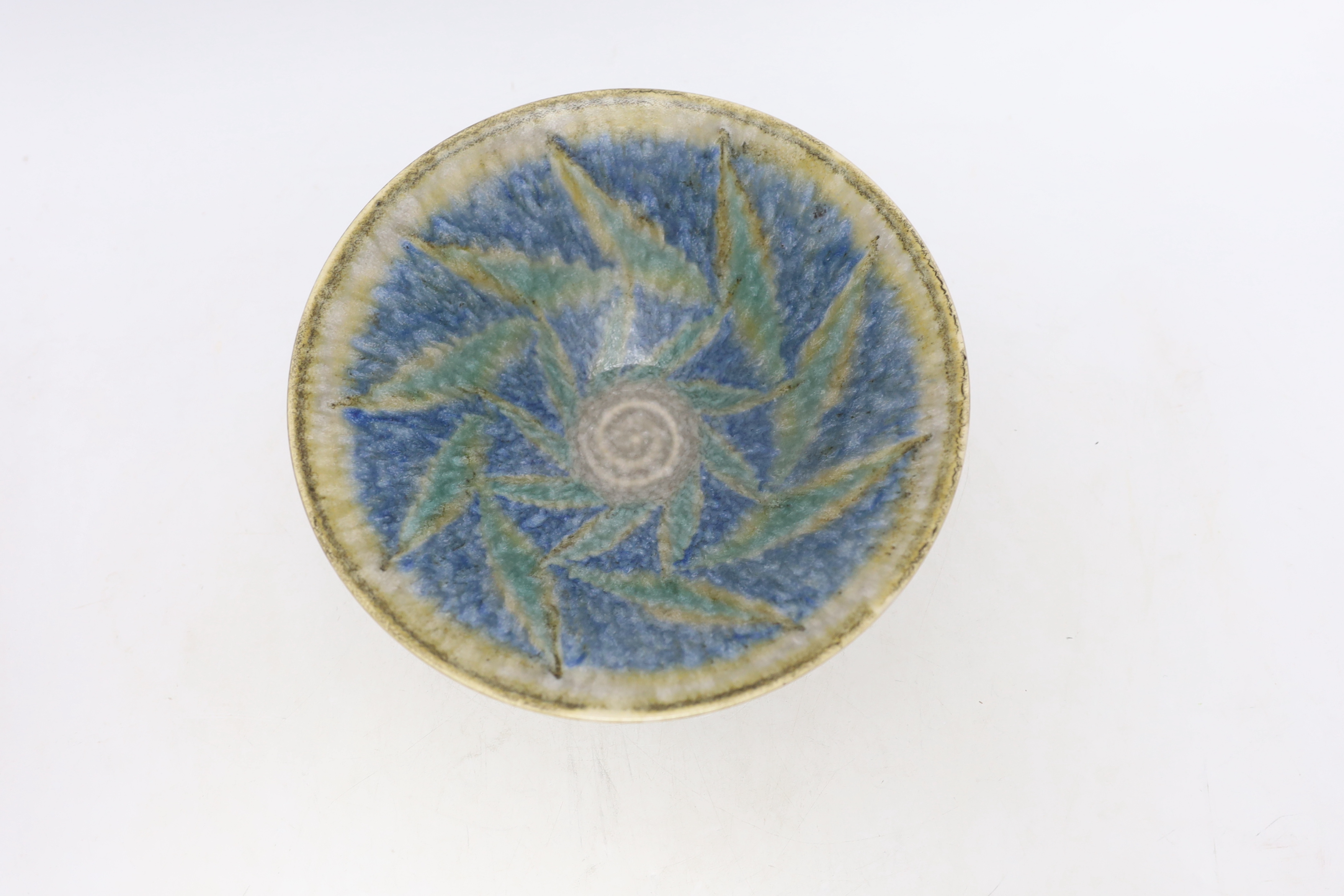 A Royal Lancastrian bowl, thrown by E.T. Radford, decorated by Gwladys Rodgers, 22cm diameter